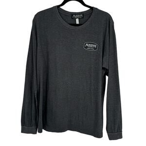 Alaskan Brewing Company The Husky IPA Long Sleeve T-Shirt Mens L Grey